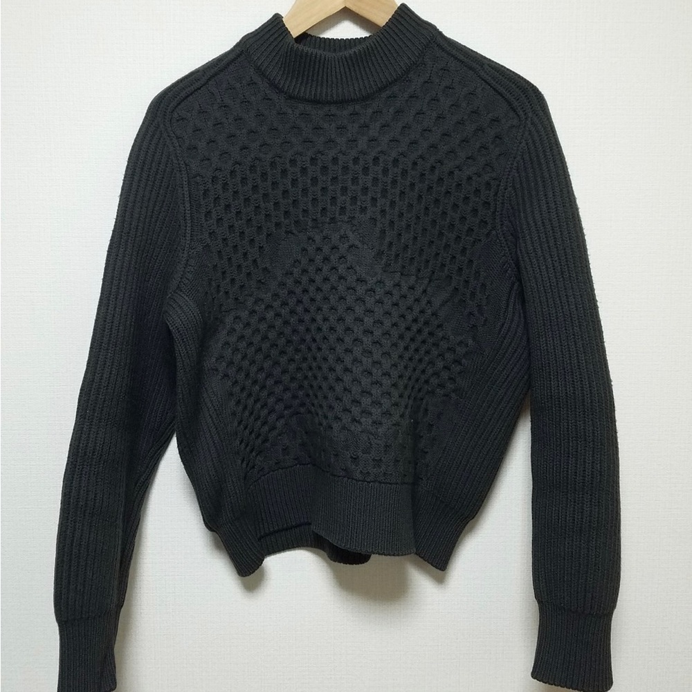 Jil Sander Charcoal Grey Mock Neck Sweater